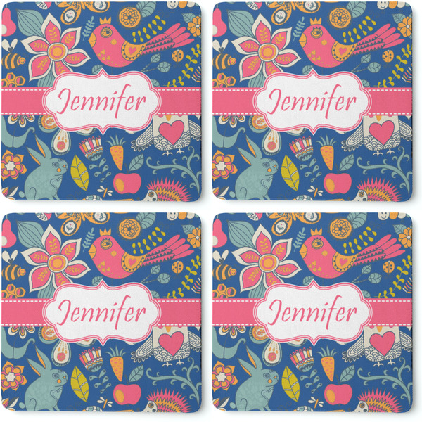 Owl & Hedgehog Coaster Rubber Back - Apvl
