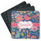 Owl & Hedgehog Square Rubber Backed Coasters - Set of 4 (Personalized)