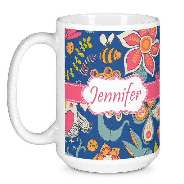 Owl & Hedgehog Coffee Mug - 15 oz - White