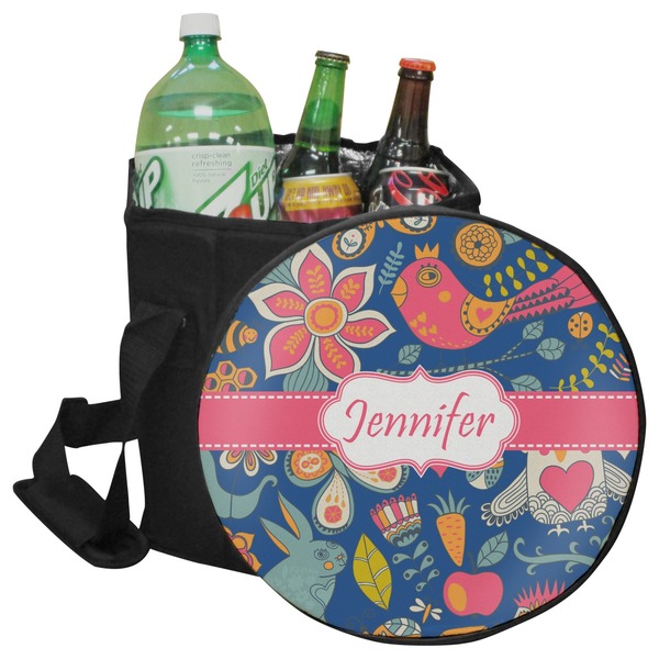 Custom Owl & Hedgehog Collapsible Cooler & Seat (Personalized)