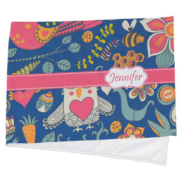 Custom Owl & Hedgehog Cooling Towel (Personalized)