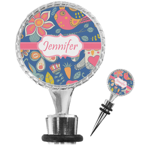 Custom Owl & Hedgehog Wine Bottle Stopper (Personalized)