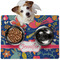 Owl & Hedgehog Dog Food Mat - Medium LIFESTYLE