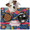 Owl & Hedgehog Dog Food Mat - Medium w/ Name or Text
