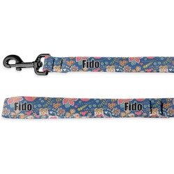 Owl & Hedgehog Deluxe Dog Leash - 4 ft (Personalized)