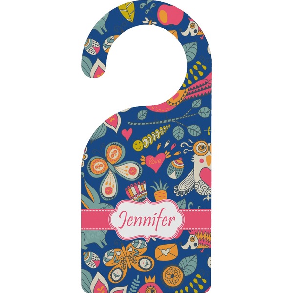 Custom Owl & Hedgehog Door Hanger (Personalized)