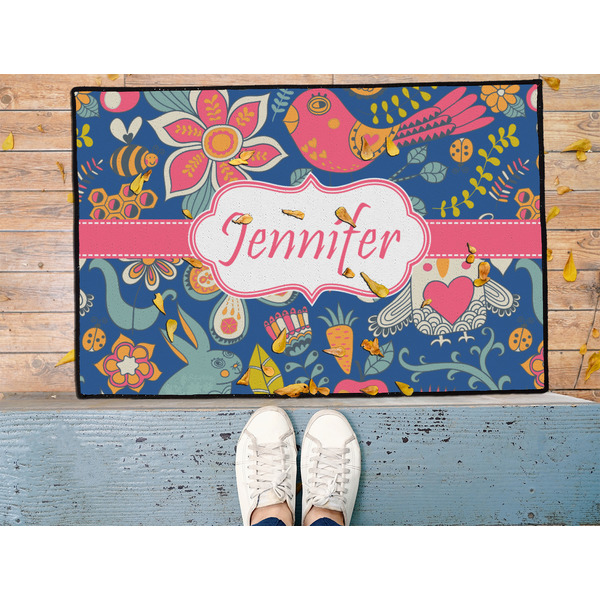 Owl & Hedgehog Door Mat - LIFESTYLE (Med)