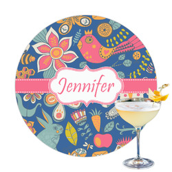 Owl & Hedgehog Printed Drink Topper - 3.25" (Personalized)
