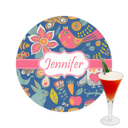 Owl & Hedgehog Printed Drink Topper -  2.5" (Personalized)