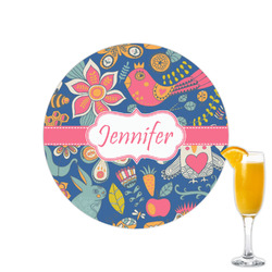 Owl & Hedgehog Printed Drink Topper - 2.15" (Personalized)