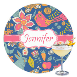 Owl & Hedgehog Printed Drink Topper - 3.5" (Personalized)