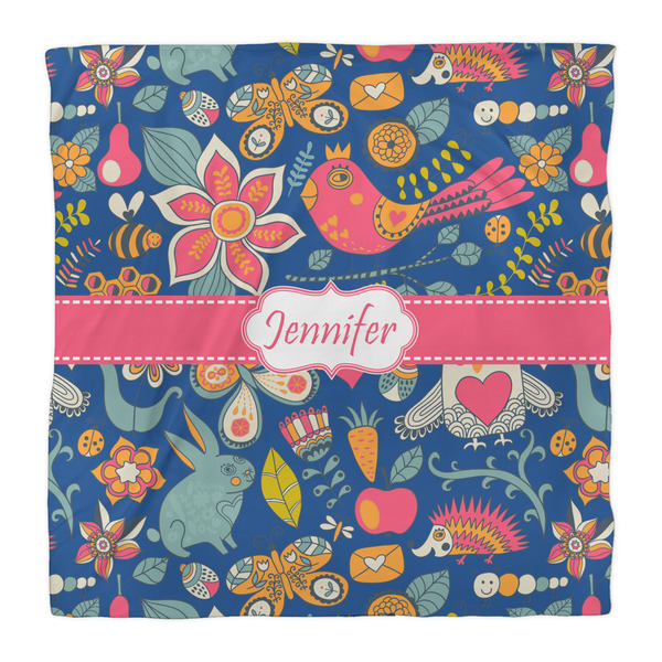 Owl & Hedgehog Duvet Cover - Queen - Front