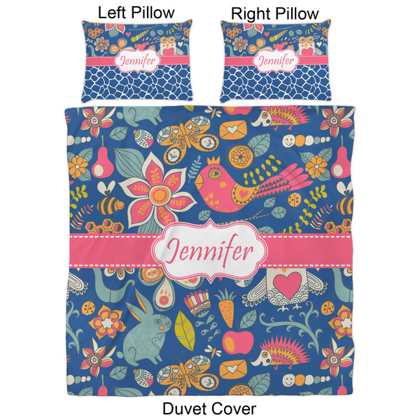 Owl & Hedgehog Duvet Cover Set - Queen - Approval