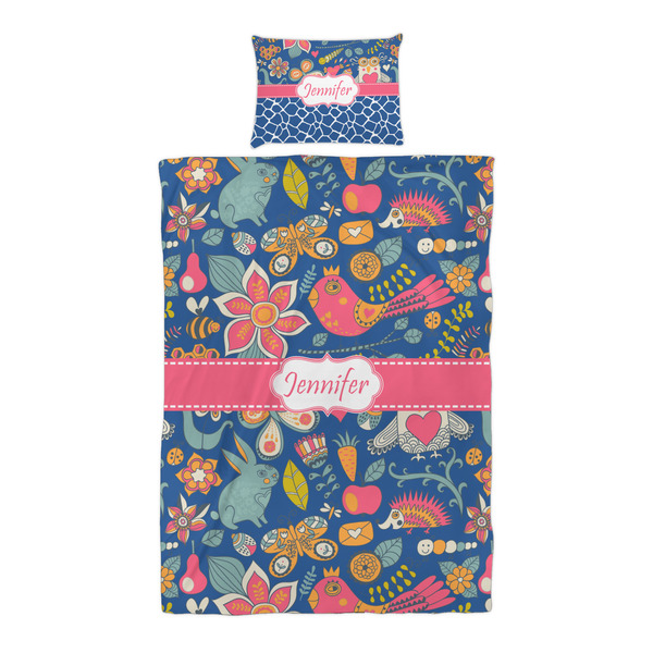 Owl & Hedgehog Duvet Cover Set - Twin XL - Alt Approval