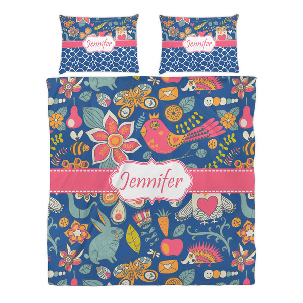 Owl & Hedgehog Duvet cover Set - Queen - Alt Approval