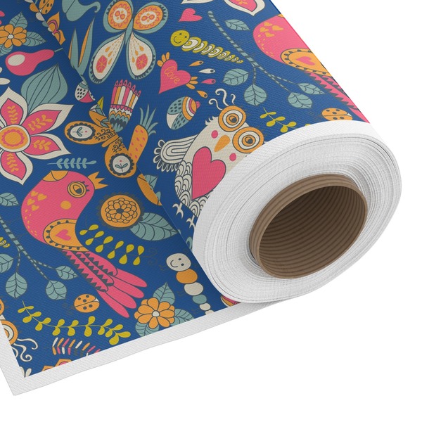 Custom Owl & Hedgehog Fabric by the Yard - Spun Polyester Poplin