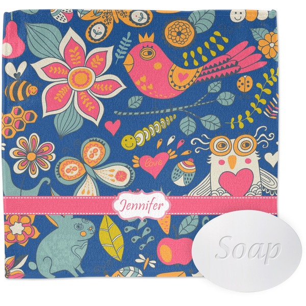 Custom Owl & Hedgehog Washcloth (Personalized)