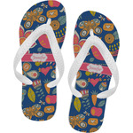 Owl & Hedgehog Flip Flops - Small (Personalized)
