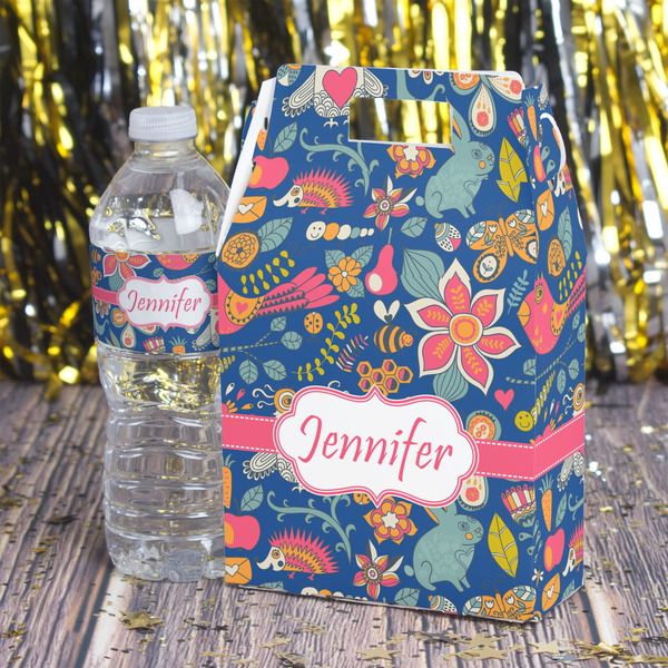 Owl & Hedgehog Gable Favor Box - In Context