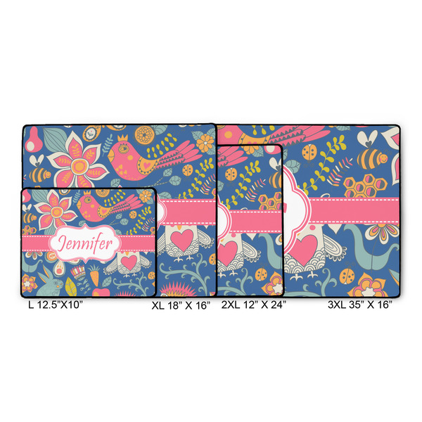 Owl & Hedgehog Gaming Mats - SIZE CHART