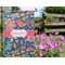 Owl & Hedgehog Garden Flag - Outside In Flowers