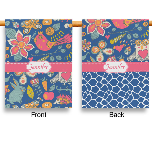 Owl & Hedgehog Garden Flags - Large - Double Sided - APPROVAL