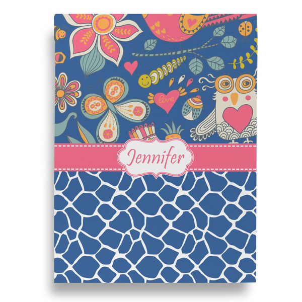 Owl & Hedgehog Garden Flags - Large - Double Sided - BACK