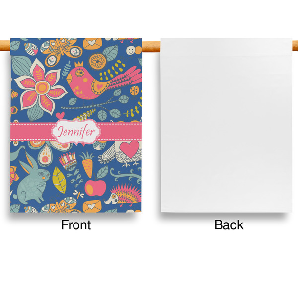 Owl & Hedgehog Garden Flags - Large - Single Sided - APPROVAL