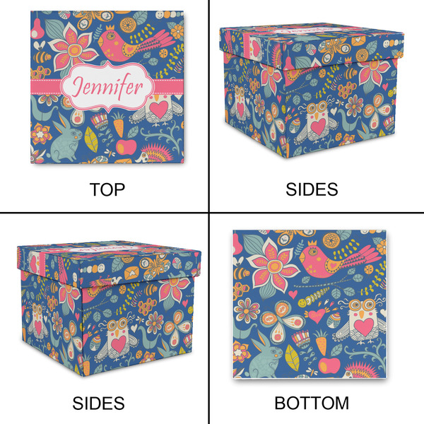 Owl & Hedgehog Gift Boxes with Lid - Canvas Wrapped - Medium - Approval