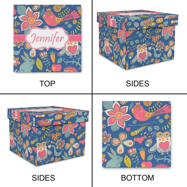 Owl & Hedgehog Gift Boxes with Lid - Canvas Wrapped - Small - Approval