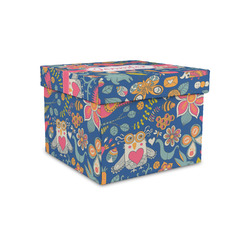 Owl & Hedgehog Gift Box with Lid - Canvas Wrapped - Small (Personalized)