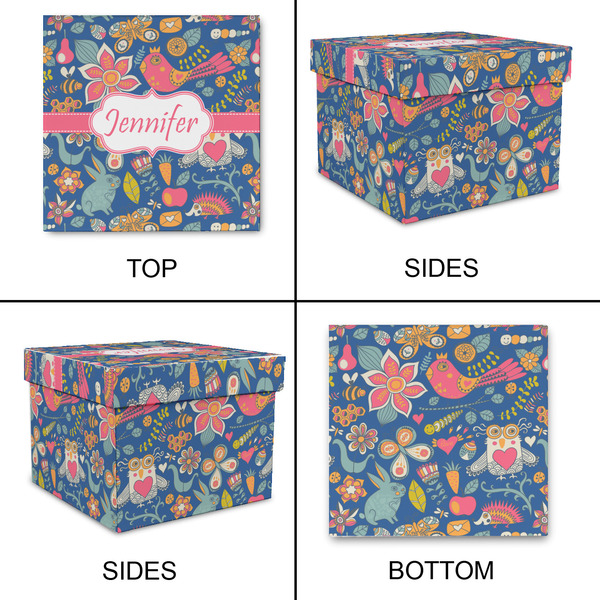 Owl & Hedgehog Gift Boxes with Lid - Canvas Wrapped - X-Large - Approval