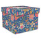 Owl & Hedgehog Gift Boxes with Lid - Canvas Wrapped - X-Large - Front/Main