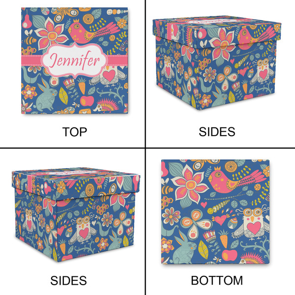 Owl & Hedgehog Gift Boxes with Lid - Canvas Wrapped - XX-Large - Approval