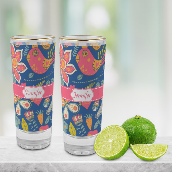 Owl & Hedgehog Glass Shot Glass - 2 oz - LIFESTYLE