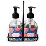 Owl & Hedgehog Glass Soap & Lotion Bottle Set (Personalized)