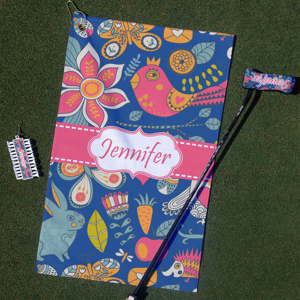 Custom Owl & Hedgehog Golf Towel Gift Set (Personalized)