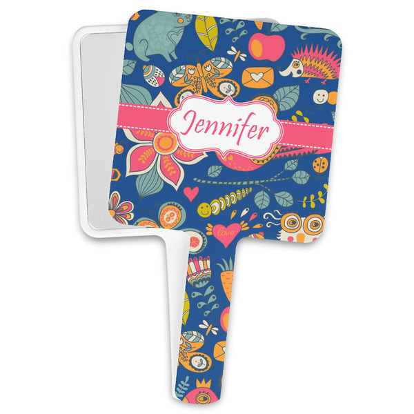 Custom Owl & Hedgehog Hand Mirror (Personalized)