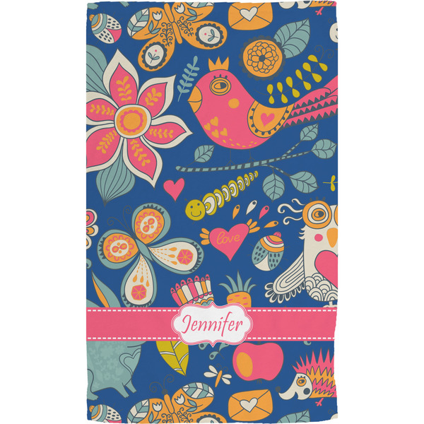 Owl & Hedgehog Hand Towel (Personalized) Full