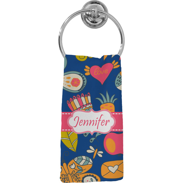 Custom Owl & Hedgehog Hand Towel - Full Print (Personalized)