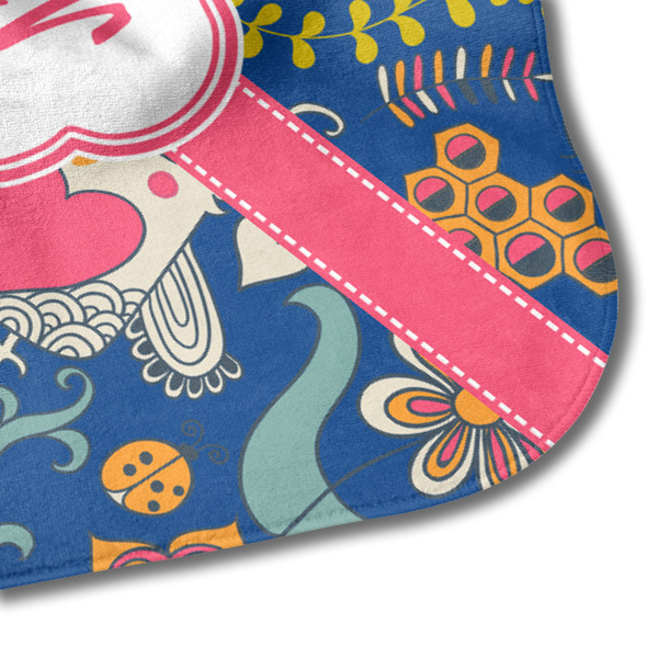 Owl & Hedgehog Hooded Baby Towel- Detail Corner