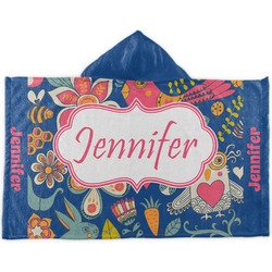 Owl & Hedgehog Kids Hooded Towel (Personalized)