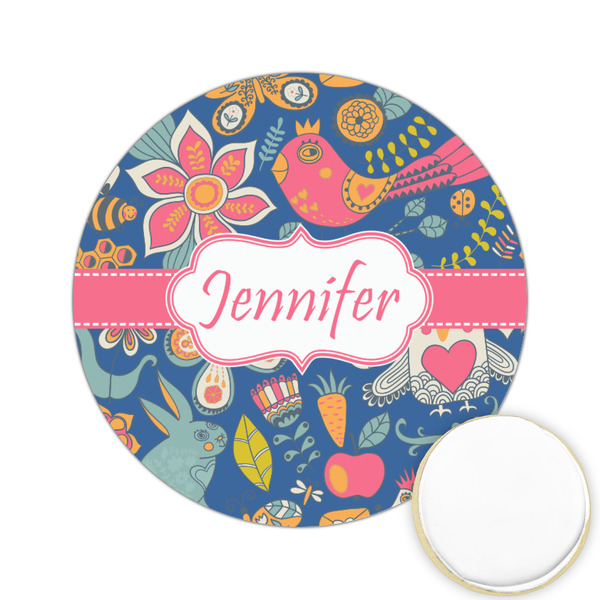 Custom Owl & Hedgehog Printed Cookie Topper - 2.15" (Personalized)