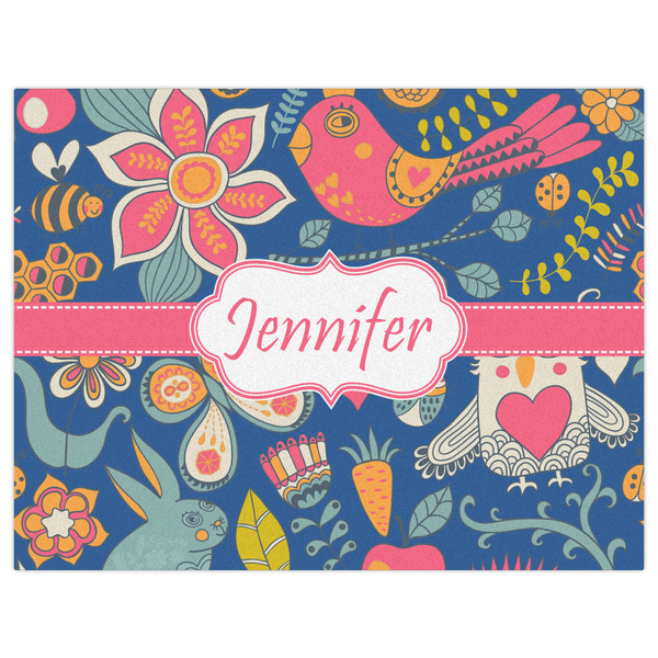 Owl & Hedgehog Indoor / Outdoor Rug - 6'x8' - Front Flat