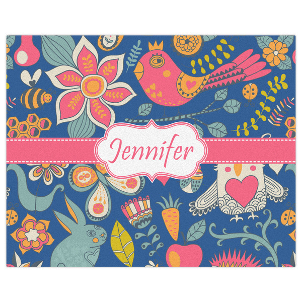 Owl & Hedgehog Indoor / Outdoor Rug - 8'x10' - Front Flat