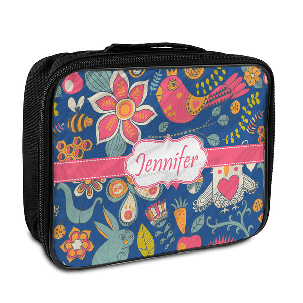 Custom Owl & Hedgehog Insulated Lunch Bag (Personalized)