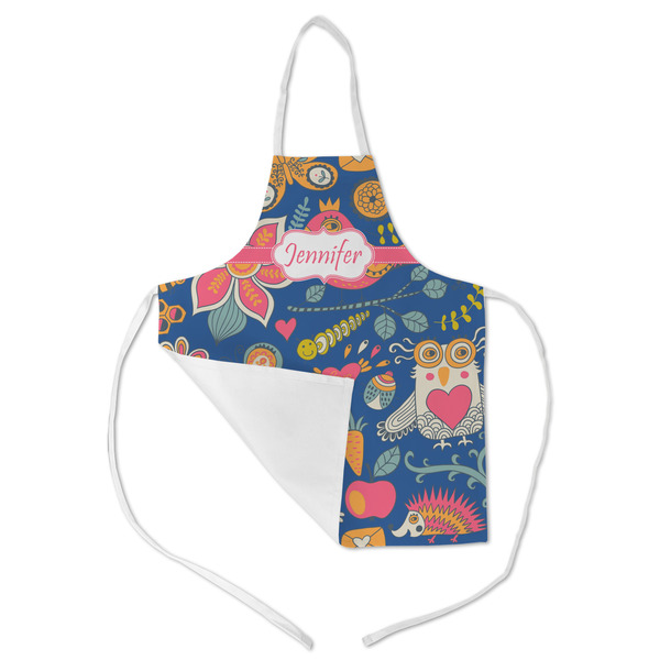 Owl & Hedgehog Kid's Aprons - Medium - Main (med/lrg)
