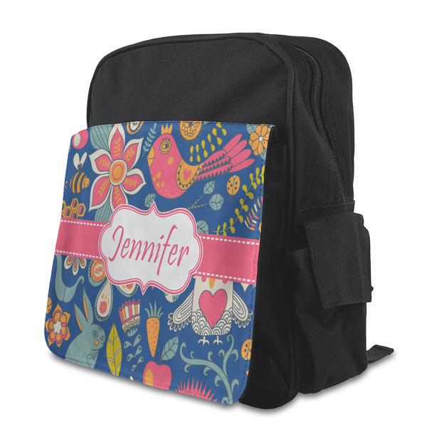 Custom Owl & Hedgehog Preschool Backpack (Personalized)
