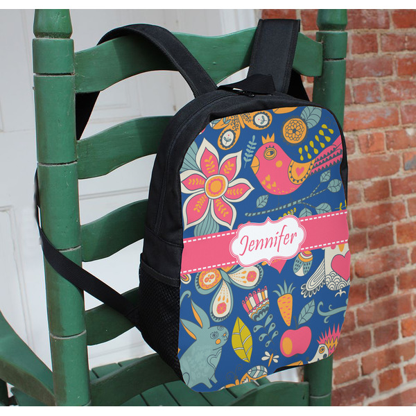 Owl & Hedgehog Kids Backpack - In Context