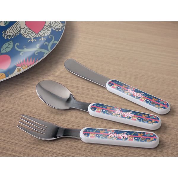Owl & Hedgehog Kids Flatware w/ Plate